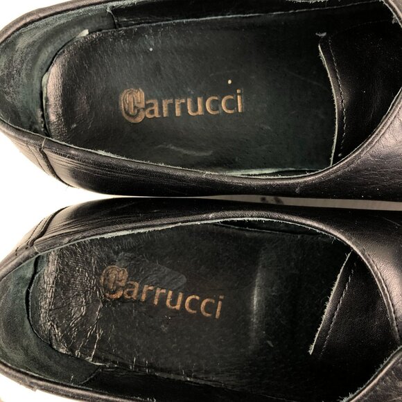 Carrucci Men\'s Size 12 Hand Burnished Wholecut Black Calf Oxford Dress Shoes main image 7